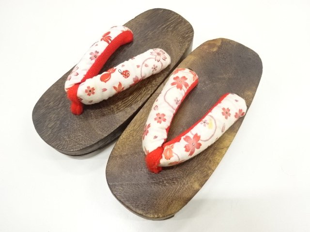 JAPANESE KIMONO / UNUSED YAKI-KIRI FOR KIDSGETA (18 CM)